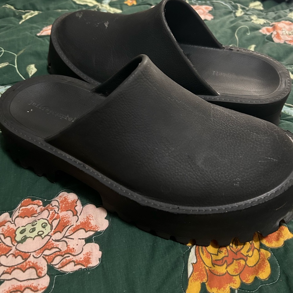 Jeffrey Campbell Black Platform Mule Clogs